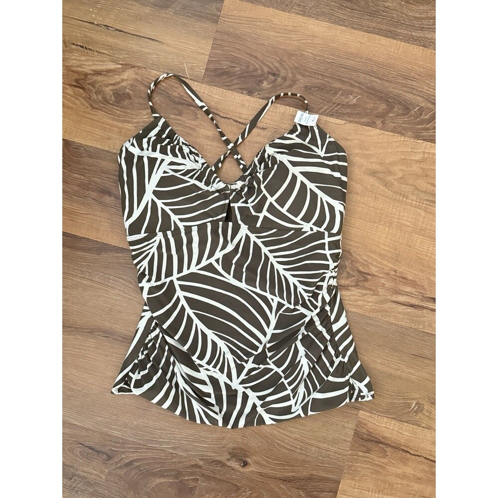 NWT Coco Reef Women's Dynamic Swim Tankini Underwire Sz‎ 36DD RV $110 Palm Leave - Picture 3 of 6